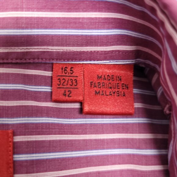 Hugo Boss Mens Striped Long Sleeve Button Down Shirt Size 16.5 Multicolor - Picture 7 of 10